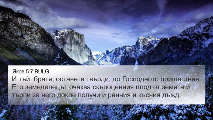 Яков 5:7 BULG Bible Verse Image