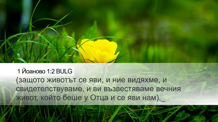1 Йоаново 1:2 BULG Bible Verse Image