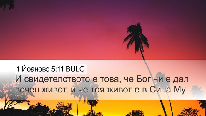 1 Йоаново 5:11 BULG Bible Verse Image