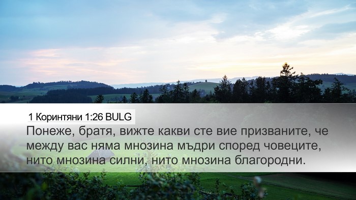 1 Коринтяни 1:26 BULG Bible Verse Image