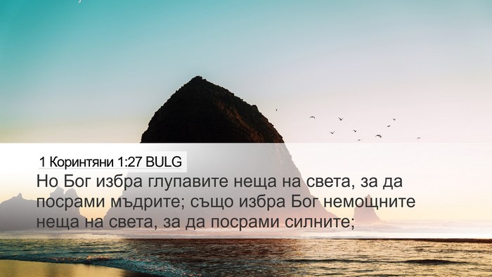 1 Коринтяни 1:27 BULG Bible Verse Image