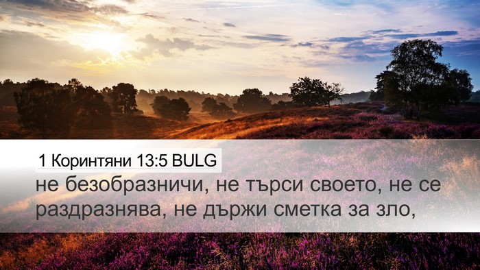 1 Коринтяни 13:5 BULG Bible Verse Image