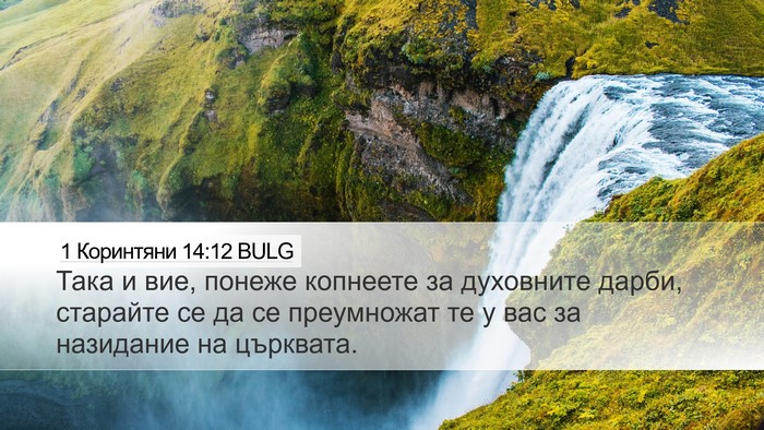 1 Коринтяни 14:12 BULG Bible Verse Image