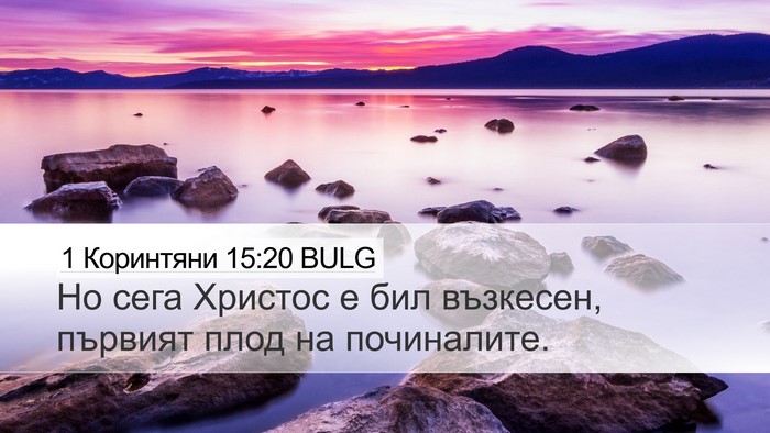1 Коринтяни 15:20 BULG Bible Verse Image