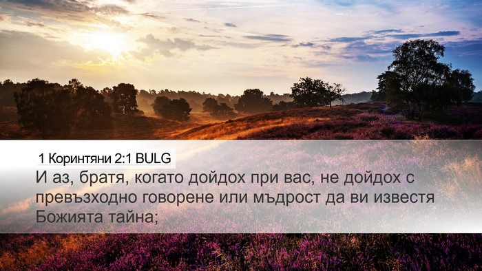1 Коринтяни 2:1 BULG Bible Verse Image