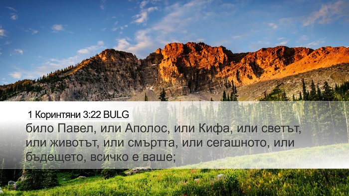 1 Коринтяни 3:22 BULG Bible Verse Image