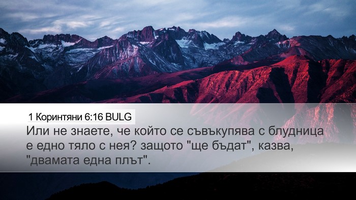 1 Коринтяни 6:16 BULG Bible Verse Image
