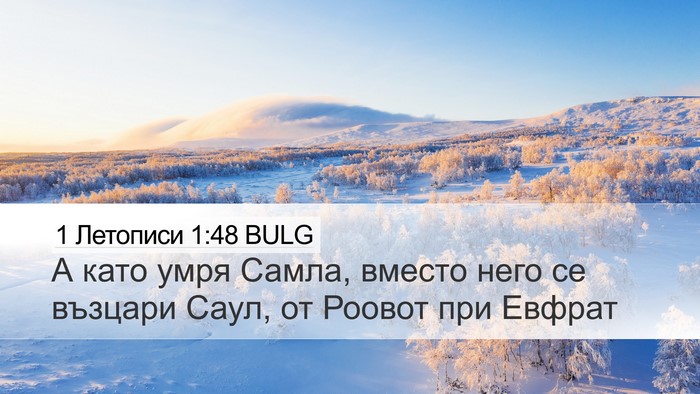 1 Летописи 1:48 BULG Desktop Wallpaper - А като умря Самла, вместо - Desktop Bible Verse Wallpaper