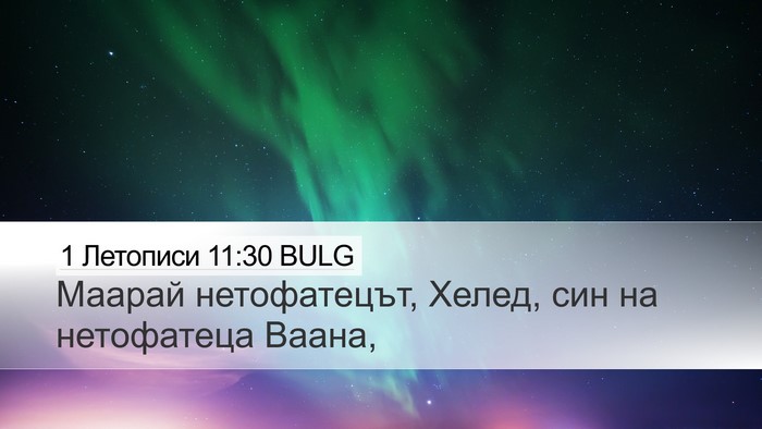 1 Летописи 11:30 BULG Bible Verse Image