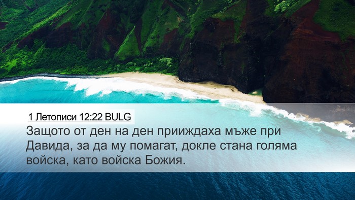 1 Летописи 12:22 BULG Bible Verse Image