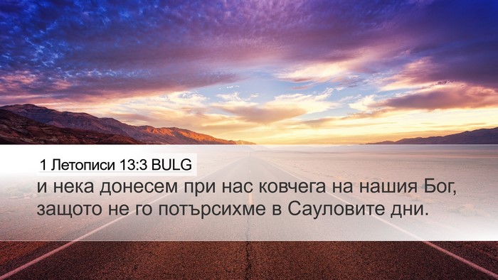 1 Летописи 13:3 BULG Bible Verse Image