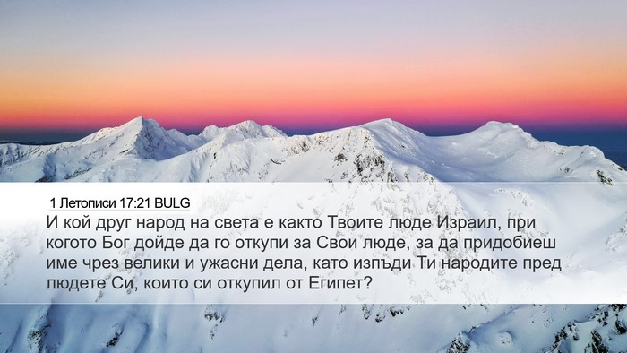1 Летописи 17:21 BULG Bible Verse Image