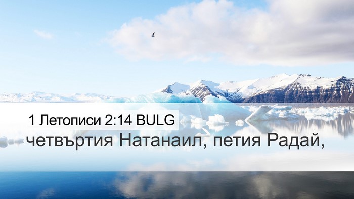 1 Летописи 2:14 BULG Desktop Wallpaper - четвъртия Натанаил, петия - Desktop Bible Verse Wallpaper