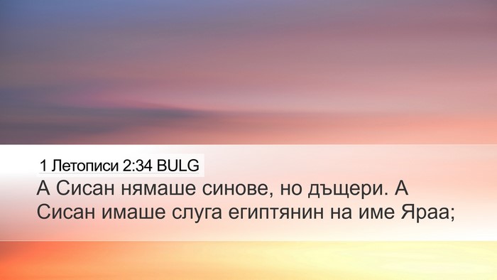 1 Летописи 2:34 BULG Desktop Wallpaper - А Сисан нямаше синове, но - Desktop Bible Verse Wallpaper