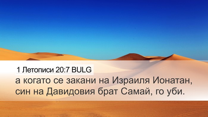 1 Летописи 20:7 BULG Bible Verse Image