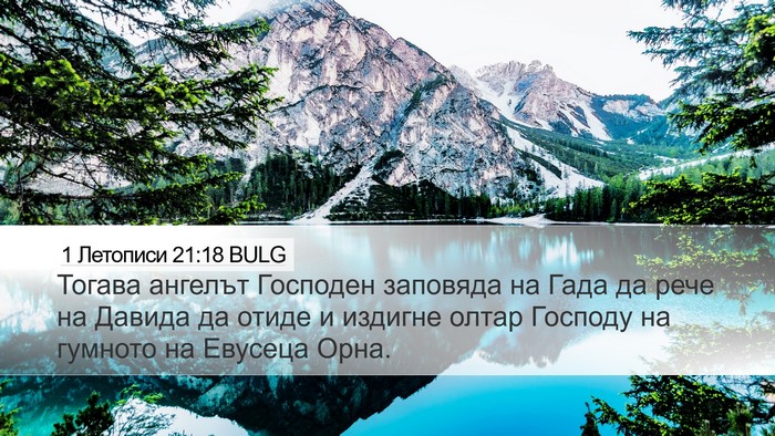 1 Летописи 21:18 BULG Bible Verse Image