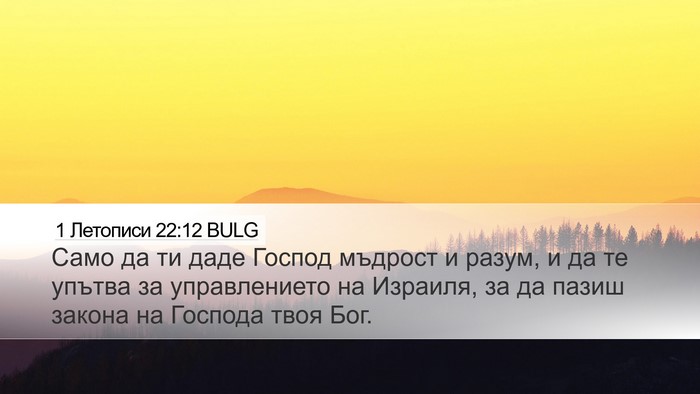 1 Летописи 22:12 BULG Bible Verse Image