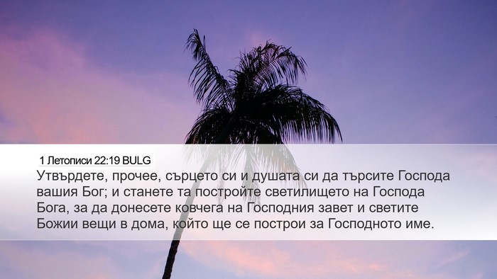 1 Летописи 22:19 BULG Bible Verse Image