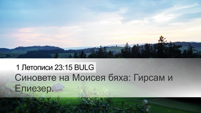 1 Летописи 23:15 BULG Bible Verse Image