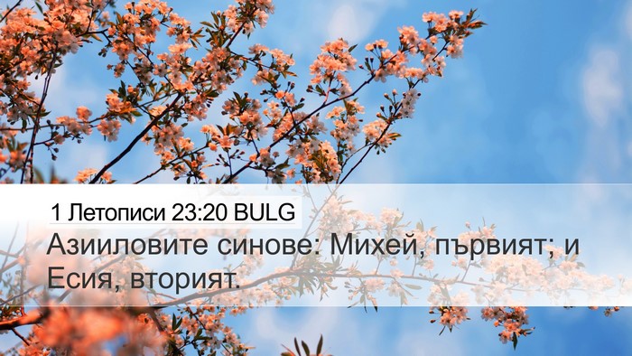 1 Летописи 23:20 BULG Bible Verse Image