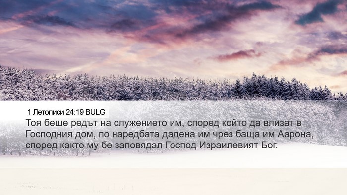 1 Летописи 24:19 BULG Bible Verse Image