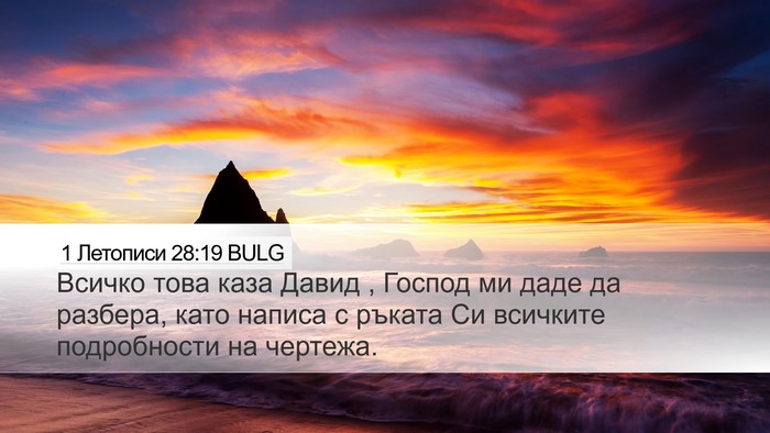 1 Летописи 28:19 BULG Bible Verse Image