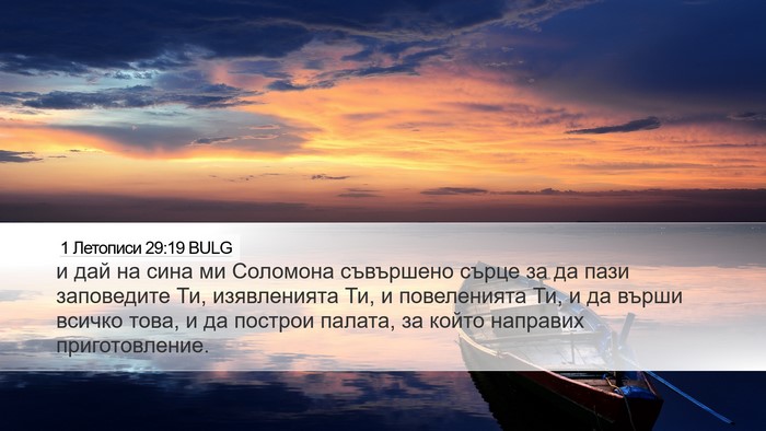 1 Летописи 29:19 BULG Bible Verse Image