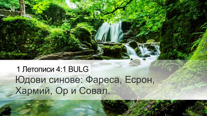 1 Летописи 4:1 BULG Bible Verse Image