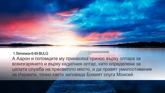 1 Летописи 6:49 BULG Bible Verse Image