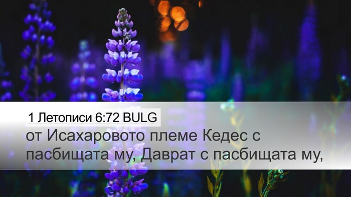 1 Летописи 6:72 BULG Desktop Wallpaper - от Исахаровото племе Кедес - Desktop Bible Verse Wallpaper