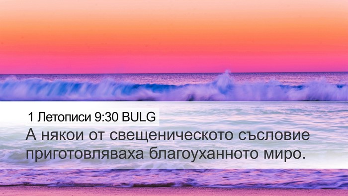 1 Летописи 9:30 BULG Desktop Wallpaper - А някои от свещеническото - Desktop Bible Verse Wallpaper