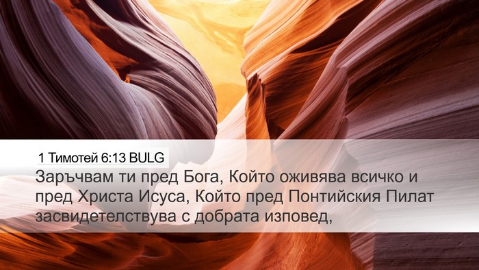 1 Тимотей 6:13 BULG Bible Verse Image