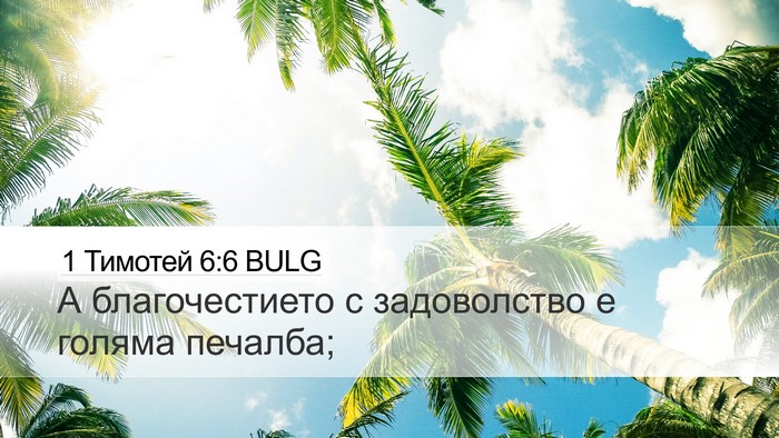 1 Тимотей 6:6 BULG Bible Verse Image