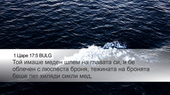 1 Царе 17:5 BULG Desktop Wallpaper - Той имаше меден шлем на - Desktop Bible Verse Wallpaper