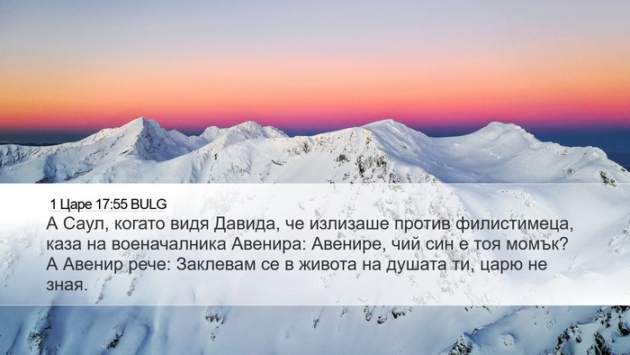 1 Царе 17:55 BULG Bible Verse Image