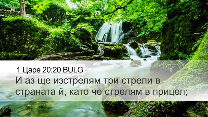 1 Царе 20:20 BULG Desktop Wallpaper - И аз ще изстрелям три - Desktop Bible Verse Wallpaper