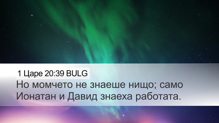 1 Царе 20:39 BULG Desktop Wallpaper - Но момчето не знаеше нищо; - Desktop Bible Verse Wallpaper