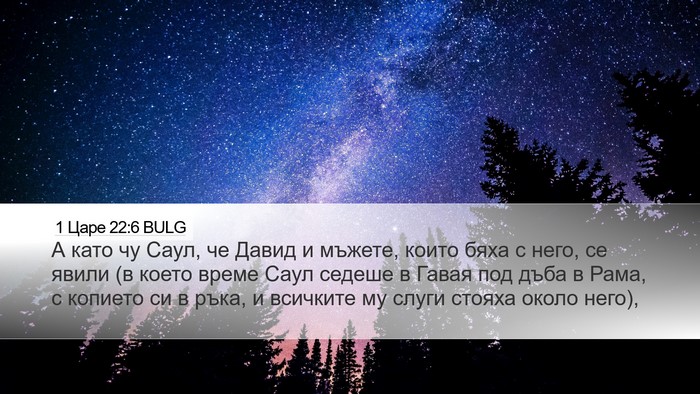 1 Царе 22:6 BULG Desktop Wallpaper - А като чу Саул, че Давид и - Desktop Bible Verse Wallpaper