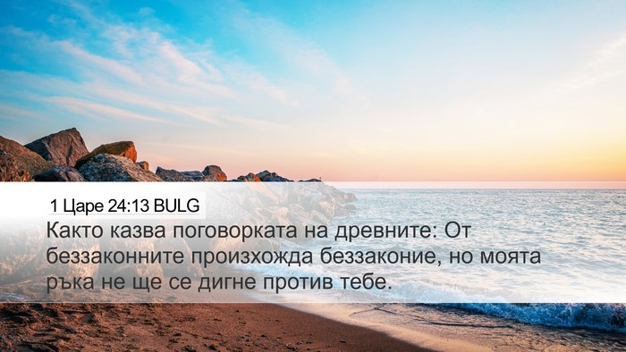 1 Царе 24:13 BULG Bible Verse Image