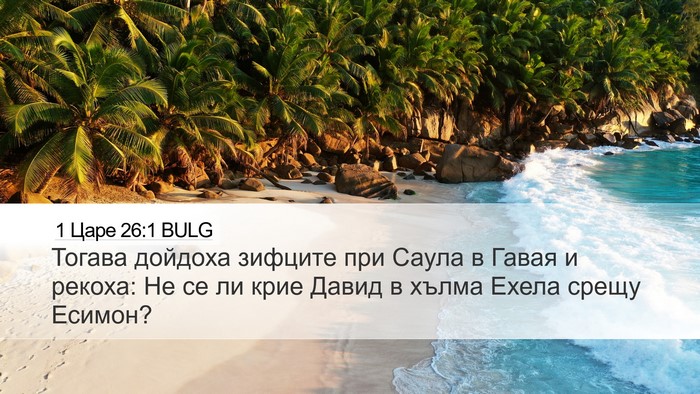 1 Царе 26:1 BULG Bible Verse Image