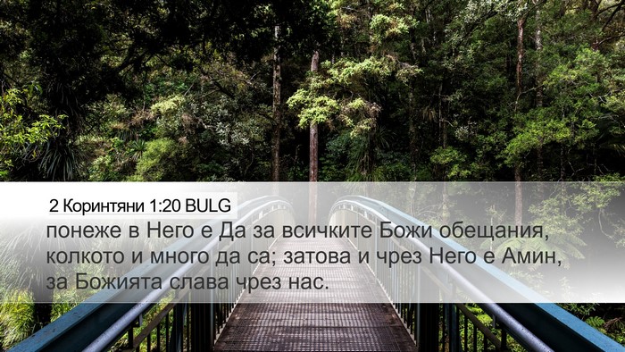 2 Коринтяни 1:20 BULG Bible Verse Image