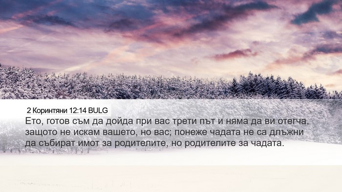2 Коринтяни 12:14 BULG Bible Verse Image