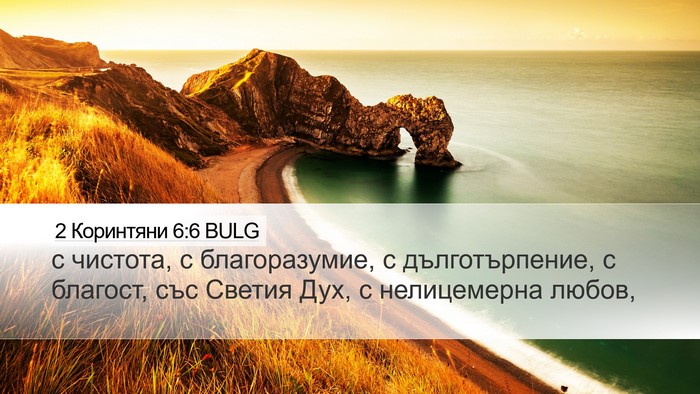 2 Коринтяни 6:6 BULG Bible Verse Image