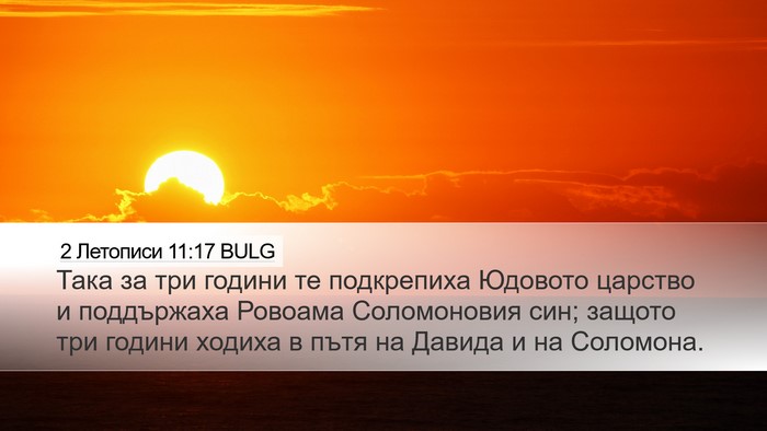 2 Летописи 11:17 BULG Bible Verse Image