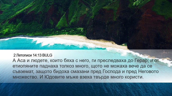 2 Летописи 14:13 BULG Bible Verse Image