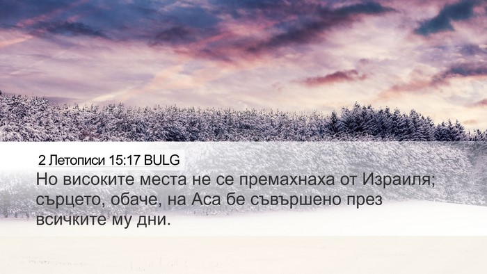 2 Летописи 15:17 BULG Bible Verse Image