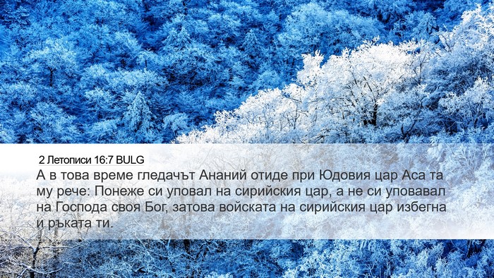 2 Летописи 16:7 BULG Bible Verse Image