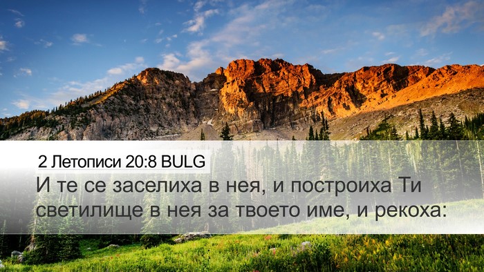2 Летописи 20:8 BULG Bible Verse Image