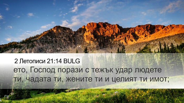 2 Летописи 21:14 BULG Desktop Wallpaper - ето, Господ порази с тежък - Desktop Bible Verse Wallpaper