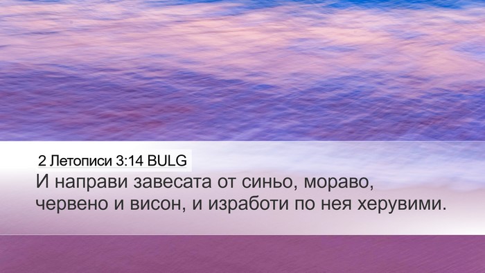 2 Летописи 3:14 BULG Bible Verse Image